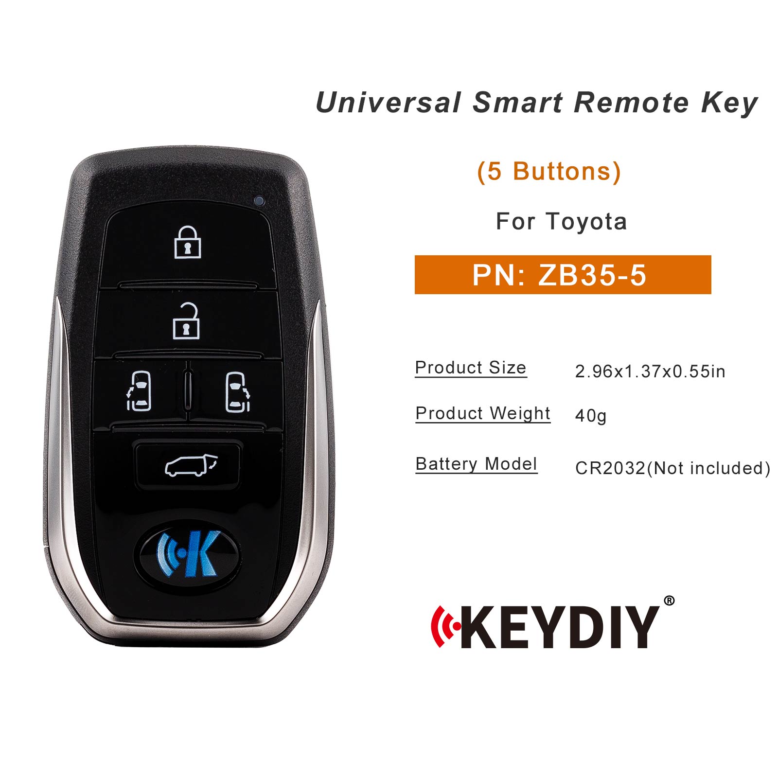 KEYDIY KD ZB Smart Keys Series Guide (Toyota Type)